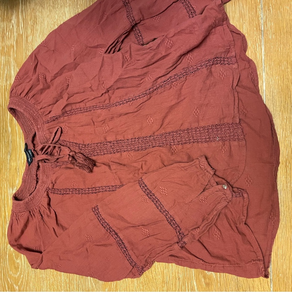 American Eagle Outfitters Brick Red Top
